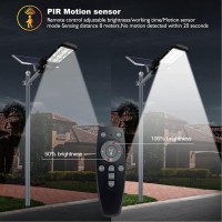 600W Solar Flood Street Lights Outdoor,Solar Security Lights 30000 Lumens Dusk To Dawn Solar Powered Led Lighting Ip66 Waterproof Pole Light With Motion Sensor For Parking Lot,Stadium,Garden,Yard