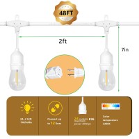 Eikoson ???????? Led Outdoor String Lights With ???? Weatherproof Shatterproof Edison Style ?????? ??????????(2 ??????????)