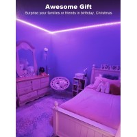 Daybetter 150Ft Led Lights For Bedroom, Smart Led Strip Lights With App Control And Ir Remote, Music Sync 5050 Rgb Led Light Strip For Home Decoration