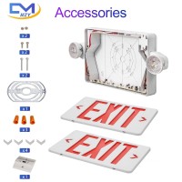 Cm Mzy Led Exit Sign With Emergency Lights,Exit Sign Lights With Battery Backup, Red Letter Emergency Exit Sign Lights With Two Adjustable Heads,Ac 120-277V, Ul Certified,1Pcs