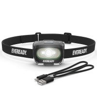 Eveready Led Light Rechargeable Headlight, 300 Lumen, Ipx4 Water Resistant, Shatterproof Lens, Great Outdoor Led Headlight, Micro-Usb Charging Cable Included