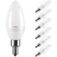 Torchstar Dimmable E12 Led Candelabra Bulb, Ul Listed, 60W Equivalent Chandelier Light Bulbs, 550Lm, Led Filament Candle Bulb C11, Frosted Glass Ceiling Fan Light Bulbs, 4000K Cool White, Pack Of 6