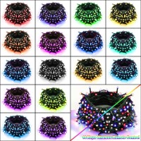 Twinkle Star 200 Led Christmas String Lights, 66Ft 18 Colors Rgb Changing 7 Functional Mini Lights With Remote Timer, Green Wire Plug In Colorful Lights For Xmas Tree Wedding Party Holiday Decorations