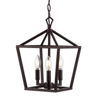 Jonathan Y Jyl7601A Pagoda Lantern Dimmable Adjustable Metal Led Pendant Classic Traditional Farmhouse Dining Room Living Room Kitchen Foyer Bedroom Hallway, 10 In, Oil Rubbed Bronze