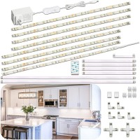 Wobane Led Display Light Kit Set Of 8 12 Inch Led Light Strip Bar Cabinet Lights For Showcase Bookshelf Kitchen Counter Shelv