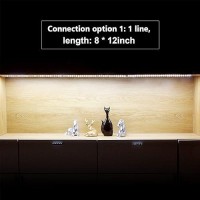 Wobane Led Display Light Kit Set Of 8 12 Inch Led Light Strip Bar Cabinet Lights For Showcase Bookshelf Kitchen Counter Shelv