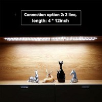 Wobane Led Display Light Kit Set Of 8 12 Inch Led Light Strip Bar Cabinet Lights For Showcase Bookshelf Kitchen Counter Shelv