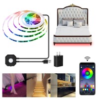 Motion Activated Under Bed Lights,9.8Ft Motion Sensor Led Light Strip,5050 Rgb Led Night Lights With Music Sync And Timer For Indoor,Bed,Wardrobe, Cabinet,Stair Decoration, Multicolor