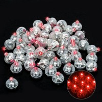 Xthuge 100Pcs Mini Round Led Ball Lamp Balloon Light,Long Standby Time Ball Balloon Lights For Paper Lantern Balloon Light Party Wedding Decoration,Party Birthday,Festival Decorative Lights(Red)