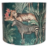 Mustard Yellow Safari Lampshade Ceiling Light Shade Jungle Animal Tropical Zebra Leopard Giraffe