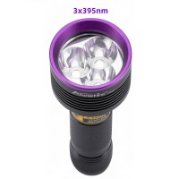 Alonefire Sv41 395Nm Uv Flashlight 10W Rechargeable Blacklight Black Light Urine Detector For Resin Curing Dry Glue Fishing M