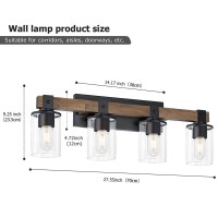 4 Light Bathroom Vanity Light Fixtures Farmhouse Bathroom Vanity Lights Over Mirror Wood Rustic Vanity Lights For Bathroom Ki