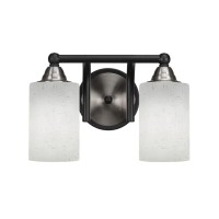 Paramount 2 Light Bath Bar In Matte Black & Brushed Nickel Finish With 4