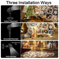 Christmas Projector Lights Outdoor, Outdoor Christmas Decorations, Snow Holiday Projector Lights, Waterproof Led Snowflake Lights, Xmas Decoration For House, Yard, Wall, Outdoors And Indoors