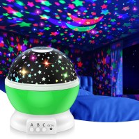 Devrnez Toys For Boys Age 2-12 Star Night Light For Kids 2-12 Year Old Boy Toys Rotating Projector Nightlight For Kid Presents For 3-10 Year Old Boys Gifts For 4-8 Year Old Girls (Green)