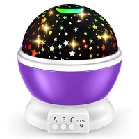 Toys For 2-12 Year Old Girls: Devrnez Wonderful Star Light Projector Toys For 3-10 Year Old Boys Quiet Rotating Night Lights Gifts For Age 4-9 Girl Bedroom Valentines Day Decor Toy (Purple)