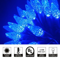 Yongzhenlite Ul Listed 50 Count C6 Led Christmas Lights C6 Strawberry Christmas Light Bulbs Outdoor Led String Lights For Garden