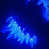 Yongzhenlite Ul Listed 50 Count C6 Led Christmas Lights C6 Strawberry Christmas Light Bulbs Outdoor Led String Lights For Garden