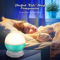 Devrnez Night Light For Kids Night Lights Projector For Kids Gifts For 2-12 Year Old Girls Rotating Star Light Projector For Age 3-10 Boys Gift Bedroom Cool Toys For Girls Age 4-8 (Cyan)