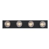 Westinghouse Lighting 6117600 Traditional Four-Light Indoor Vanity Light Fixture, Matte Black