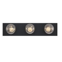 Westinghouse 6117500 Traditional Threelight Indoor Vanity Light Fixture Matte Black Finish No Shades