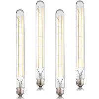 Dimmable Led Tubular Bulb 12W,3000K Soft White,T30 Long Tube Edison Led Vintage Filament Bulb,100W Equivalent,Clear Glass Cover, E26 Medium Base,4-Pack. (11.8In(300Mm)-12W)