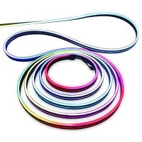 Aclorol 16.4Ft Neon Rope Lights 12V Addressable Neon Sign Flexible Led Strip Lights Ws2811 Rgb Dream Color Rainbow For Diy Love Girl Planet Cloud Sign Bedroom Indoor Outdoor Wall Party Bars Decor