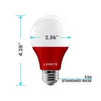 Luxrite A19 Led Pink Light Bulbs, 60W Equivalent, Non-Dimmable, Ul Listed, E26 Standard Base, Indoor Outdoor, Porch, Christmas, Decoration, Party, Event, Kids Room, Home Lighting (2 Pack)