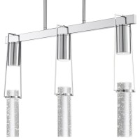 Harmony 3 Hanging Acrylic Chandelier Integrated Led, Dimmable, Chorme(D0102Hge4Ra)