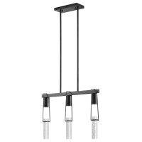 Harmony 3 Hanging Acrylic Chandelier Integrated Led, Dimmable, Matte Black(D0102Hge49U)