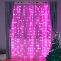 Heyfuni Fiee Curtain Lights304L 98Ftx98Ft 30V 8Modes Safety Window Lights For Home Wedding Christmas Party Patio Lawn Garden