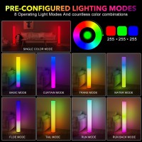 Epochair 2-Pack Corner Floor Lamp,Lamps For Living Room With Smart App And Remote Control,Color Changing Mood Lighting With Music Sync,Colorful Atmosphere Decoration Lamp Dimmable Night Light