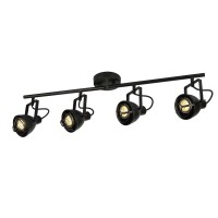 Pafee 4-Light Kitchen Light Fixtures Ceiling/Wall Mount, Adjustable Ceiling Spotlight,Industrial Black Kitchen Track Lighting Fixtures Ceiling For Living Room, Dining Room, Hallway,Bathroom.