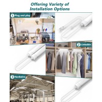 Wnsnou Plug Light,Led Shop Light, Waterproof And Linkable Led Tube Light, Plug Cord With No/Off Switch, 5000K, 16W 1700Lm, 1.4Ft, Led Ceiling And Closet Lights, Workshop Lights. (1.4Ft/43Cm-2Pcs)