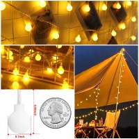 Battery Operated Led Globe String Lights, 2-Pack Total 52Ft 120Leds - Each 26Ft 60Leds 8 Mode Waterproof Christmas Fairy String Lights With Remote For Home Bedroom Garden Wedding Party Decoration