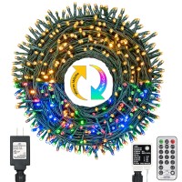 Xunxmas Outdoor Christmas Lights 800 Led 272Ft Color Changing Christmas Tree Lights With Warm White & Multicolor, 11 Modes, Waterproof Christmas String Lights With Remote For Xmas Decorations