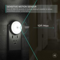 Led Motion Sensor Night Light, Sensor Night Light Plug In, Motion Nightlight Plug Into Wall, Energy Efficient, Cool White Night Light For Bathroom, Bedroom, Kitchen, Hallway, Stairway, 2 Pack