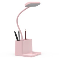 Axx Cute Desk Lamp, Pink Desk Light For Kids, Women, Teen Girls, Led Table Lamp For Bedroom Reading - Small, Rechargeable, Battery Operated, Adjustable - Office Accessories/College Essentials