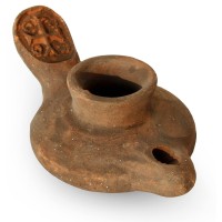 Biblical Oil Lamp With Cross Herodian Style