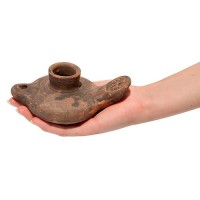 Biblical Oil Lamp With Cross Herodian Style