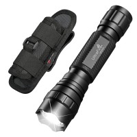 Ultrafire Tactical Flashlight With Holster, Single Mode Led Flashlight 1000 High Lumen Duty Flashlights With Belt Holster And Charger, Bright Small Flash Light Wf-501B