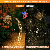 Outdoor Solar Watering Can With Lights Garden Decor Large Solar Powered Lanterns Hanging Waterproof Led Decorative Retro Metal K