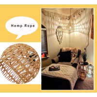 Plug In Pendant Light Rattan Hanging Lights With Plug In Cord Wicker Hanging Lamp With Woven Bamboo Basket Lamp Shade,Dimmable Switch,Boho Plug In Ceiling Light Fixtures For Kitchen,Farmhouse,Bedroom