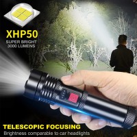 Darkbeam Usb Rechargeable Led Flashlight 2 Pack T002 Super Bright Xhp50 3000 Lumen Flash Light Lights Tactical Handheld Zoomab