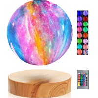 Vgazer Levitating Moon Lamp 59 Inch 16 Colors Galaxy Moon Lamp 3D Moon Led Light With Remote Control For Unique Gifts Room Deco