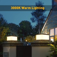 Linkmoon Outdoor Solar Post Cap Light, Modern Warm Luxury Led Light With Waterproof Ip54 Standards For Fence Deck Garden Or Patio Posts