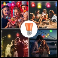 Kqhben Pack-25 2W Led S14 Colored Led String Light Bulbs For Halloween Christmas Party Bar Decor