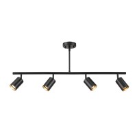 Globe Electric 60222 Willard 4-Light Adjustable Height Track Lighting, Matte Black