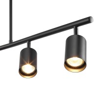 Globe Electric 60222 Willard 4-Light Adjustable Height Track Lighting, Matte Black