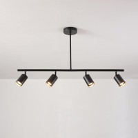 Globe Electric 60222 Willard 4-Light Adjustable Height Track Lighting, Matte Black